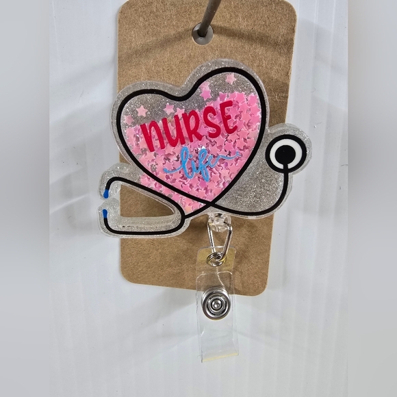 Acrylic "Nurse Life" Badge reel - Picture 1 of 1